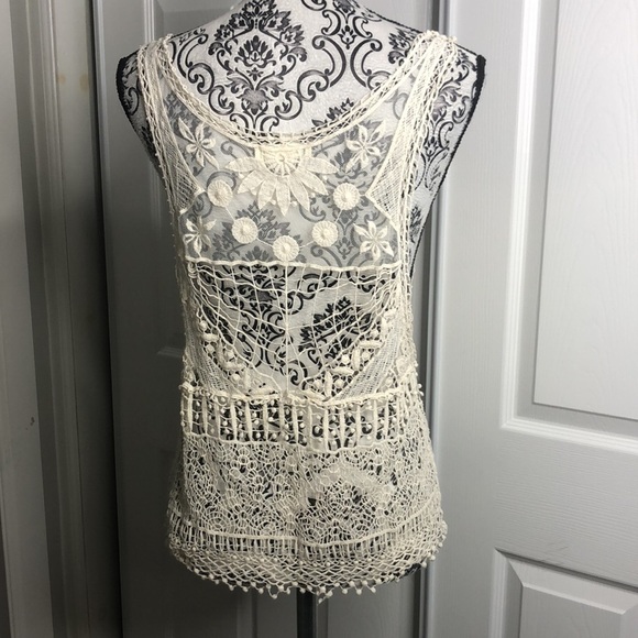 Annianna Lace See Through Tank Top S/M - Picture 3 of 5